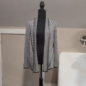 Belldini Gray Textured Knit Cardigan